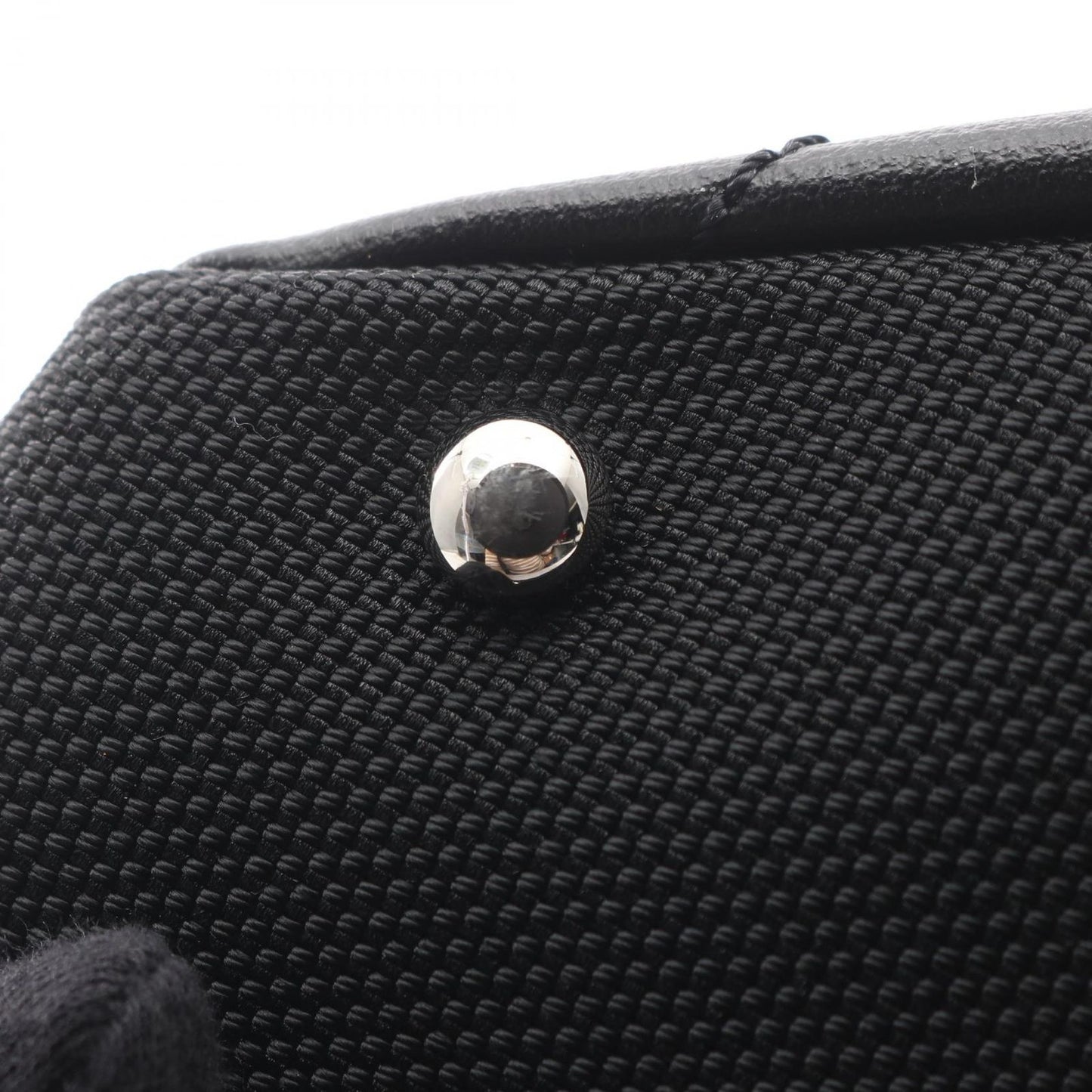 Chanel Tote Paris Biarritz PM Black Canvas Leather PM — view 9