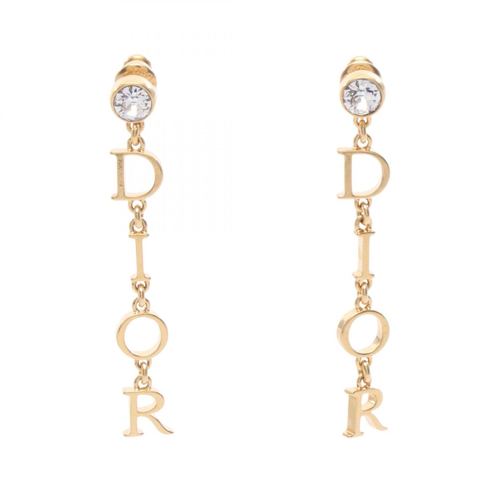 Dior Earrings Logo Gold