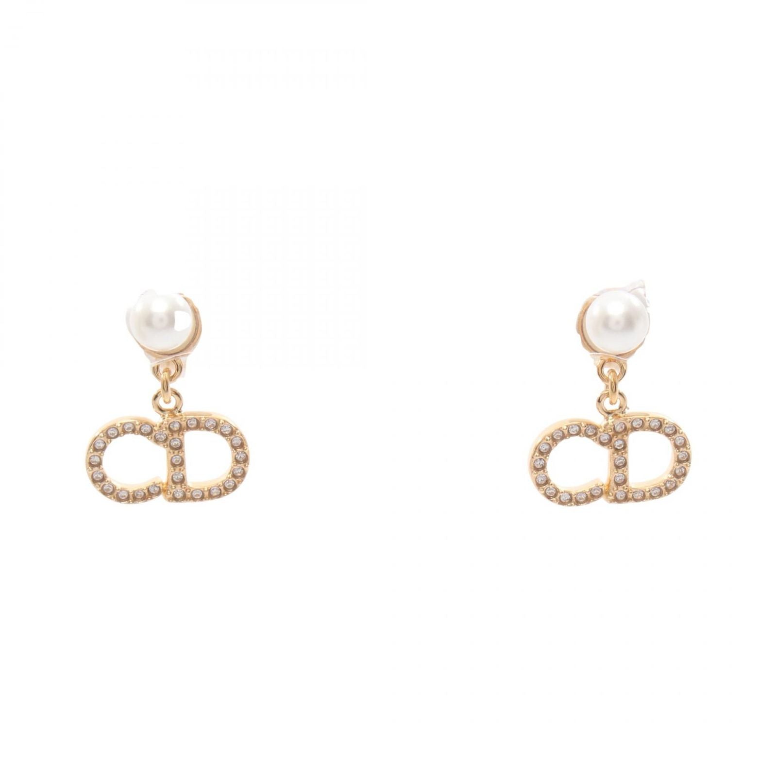Dior Earrings CD Logo Gold