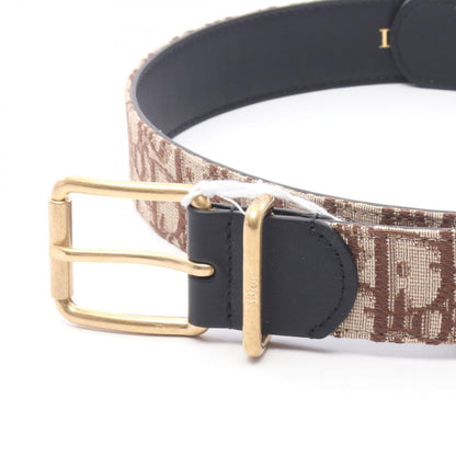 Dior Belt Oblique Brown Canvas Leather — view 2