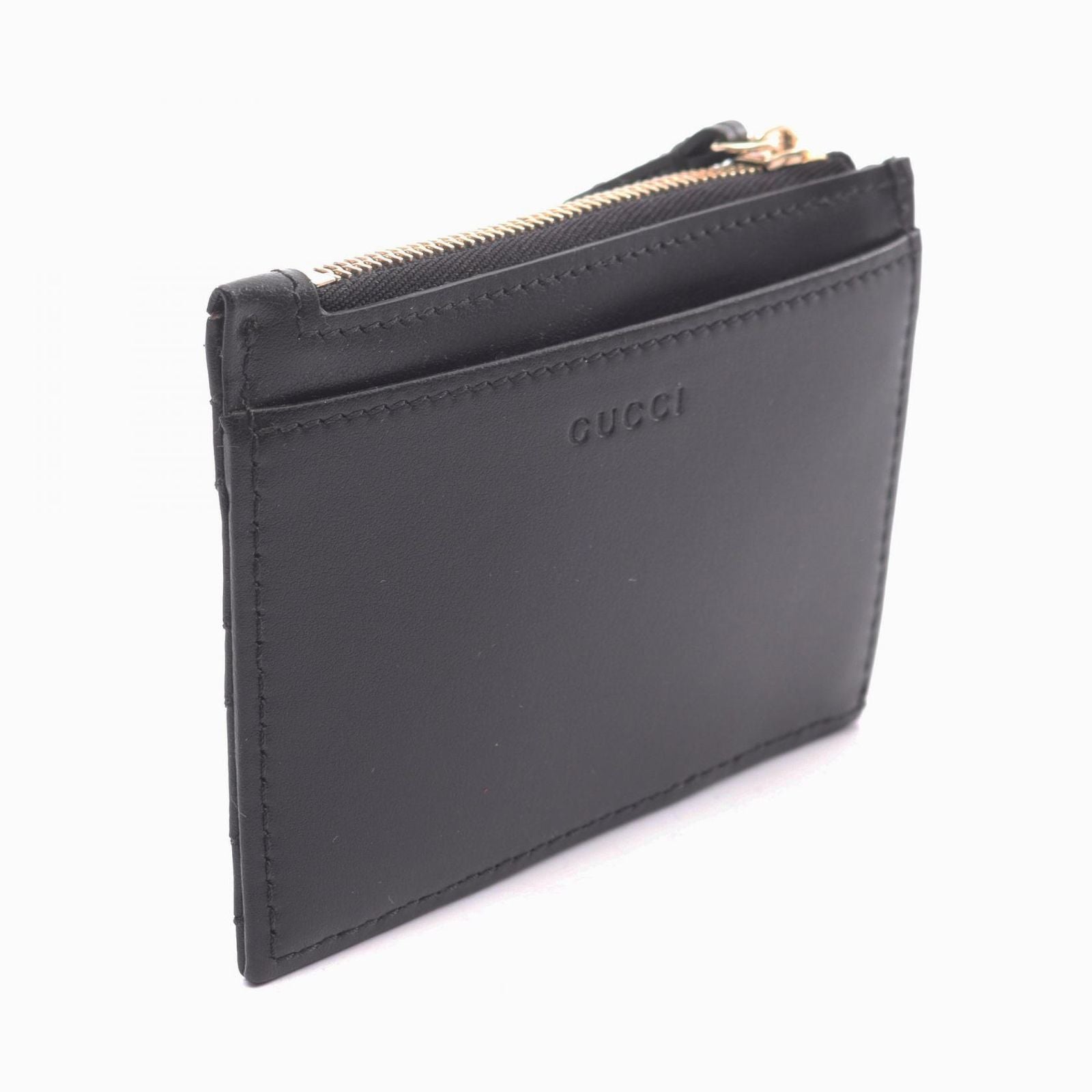 Gucci Card Case Double with Key Ring Black Leather — view 2