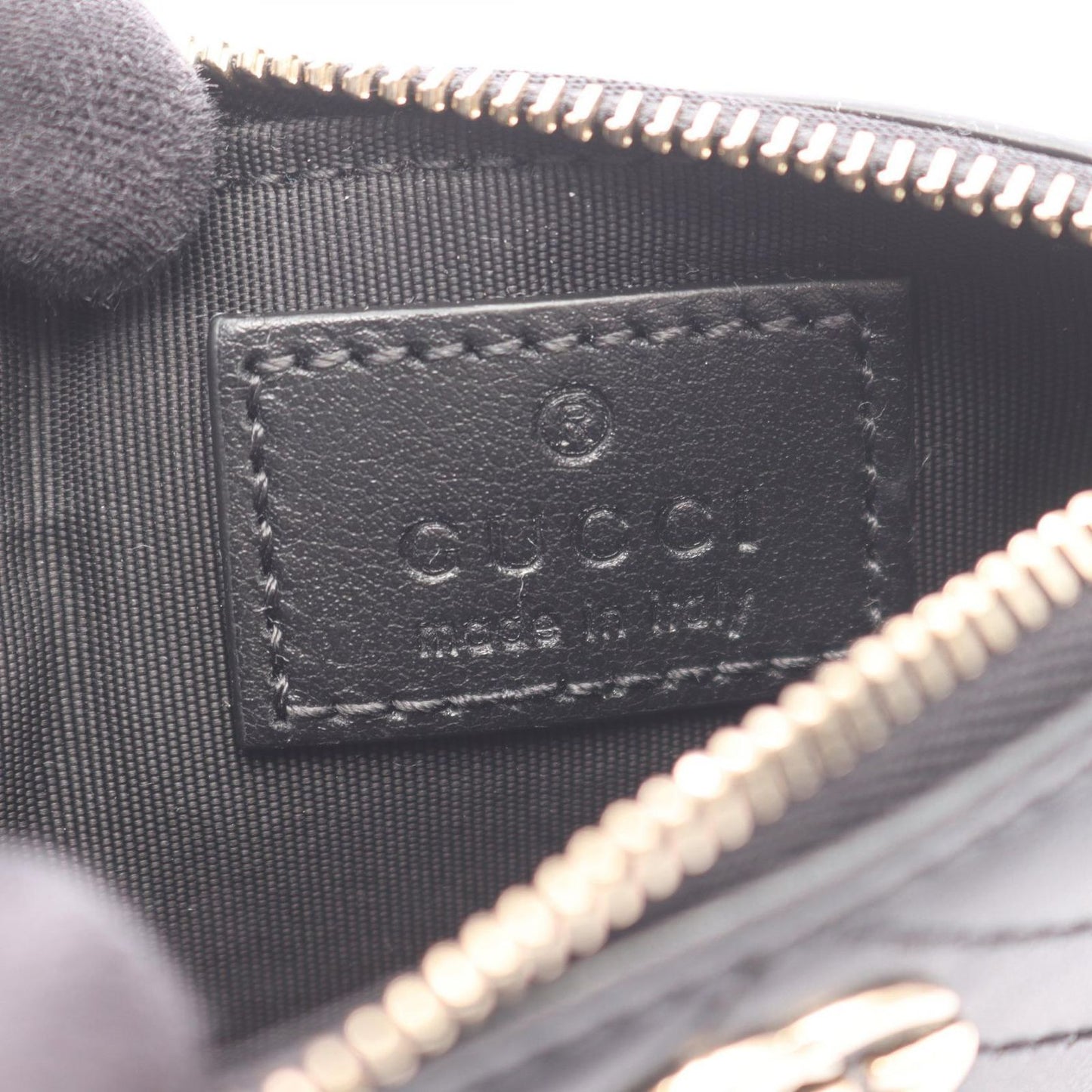 Gucci Card Case Double with Key Ring Black Leather — view 4