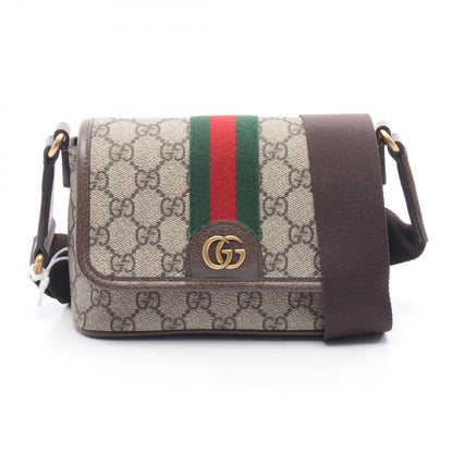 Gucci Shoulder Bag Ophidia GG Supreme Rosso Ancora Canvas Leather