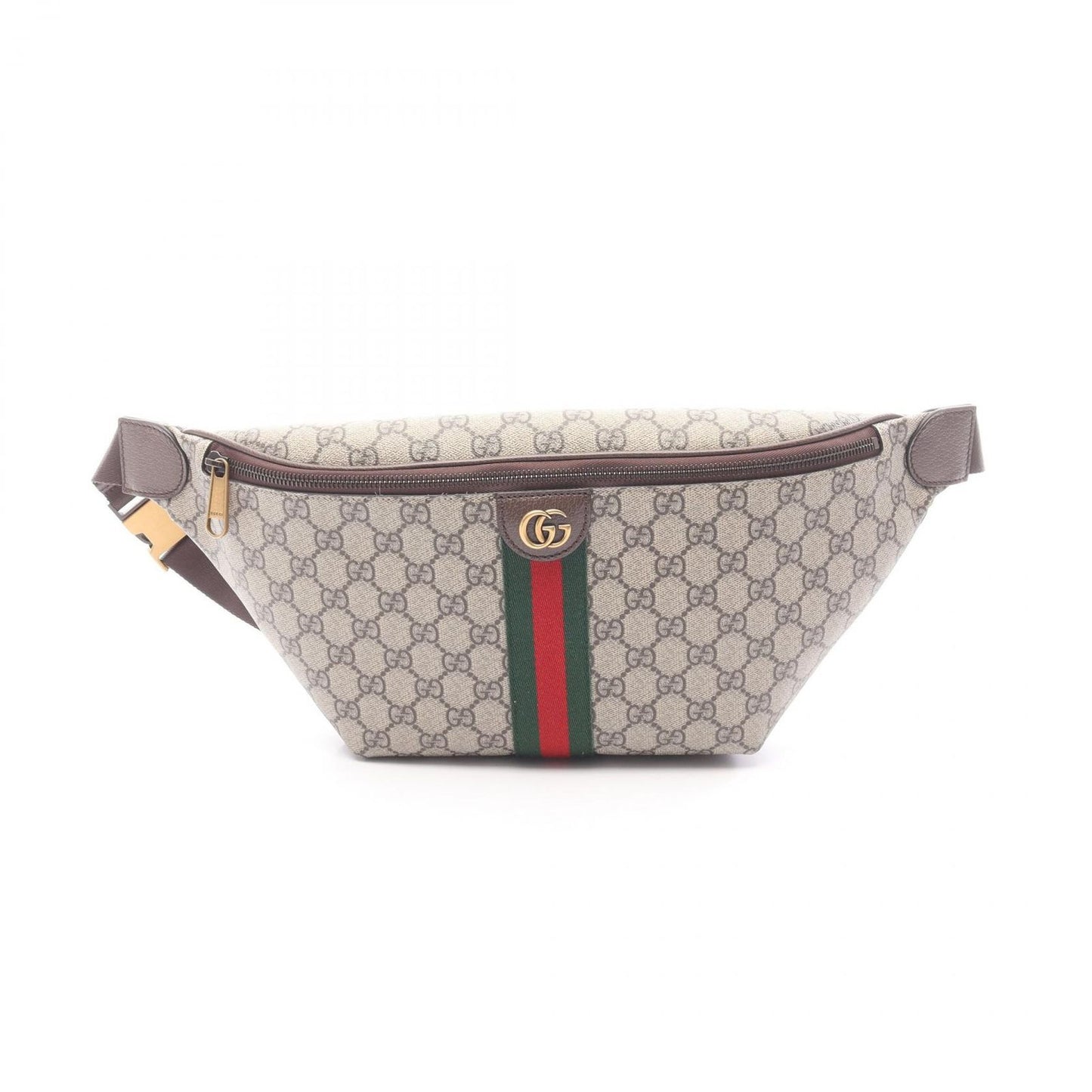 Gucci Waist Bag Ophidia Large Beige Dark Brown Canvas