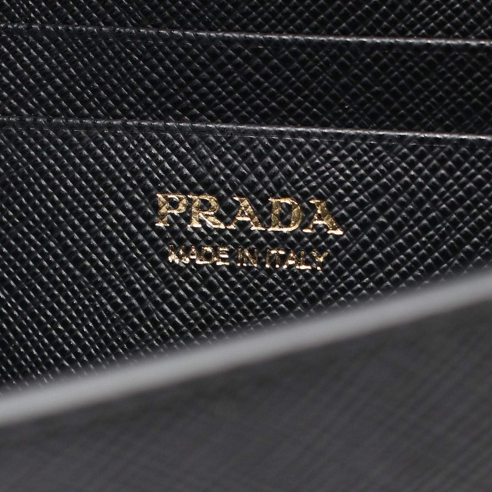 Prada Shoulder Bag Saffiano Triangle Logo Black Leather — view 4