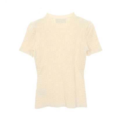 Fendi Knit FF Logo Short Sleeve Polyester Top Sweater — view 2