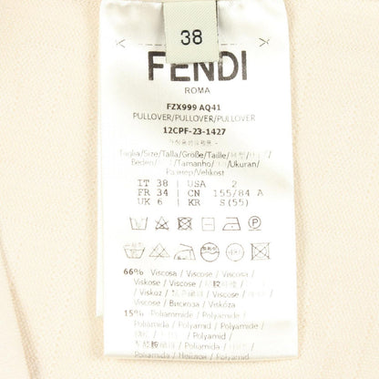 Fendi Knit FF Logo Short Sleeve Polyester Top Sweater — view 4