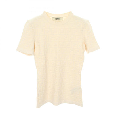 Fendi Knit FF Logo Short Sleeve Polyester Top Sweater