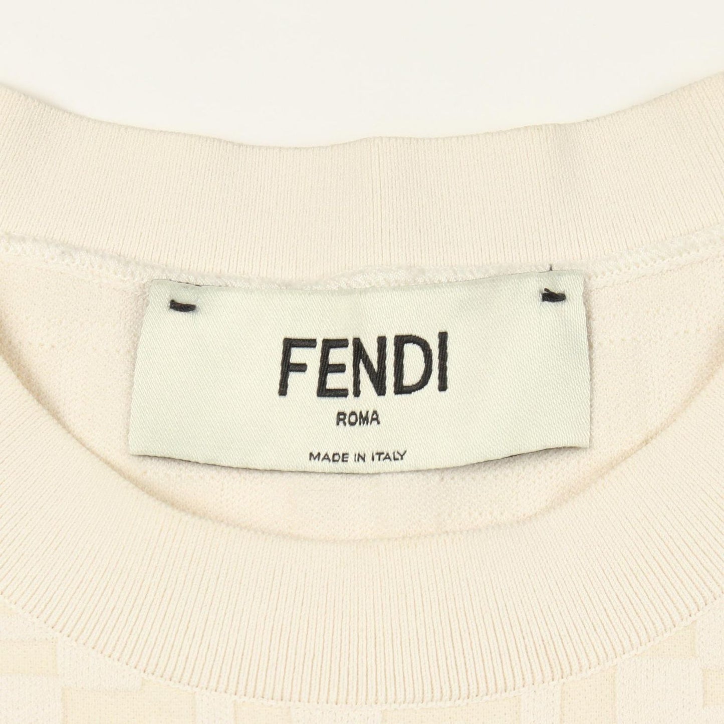 Fendi Knit FF Logo Short Sleeve Polyester Top Sweater — view 3