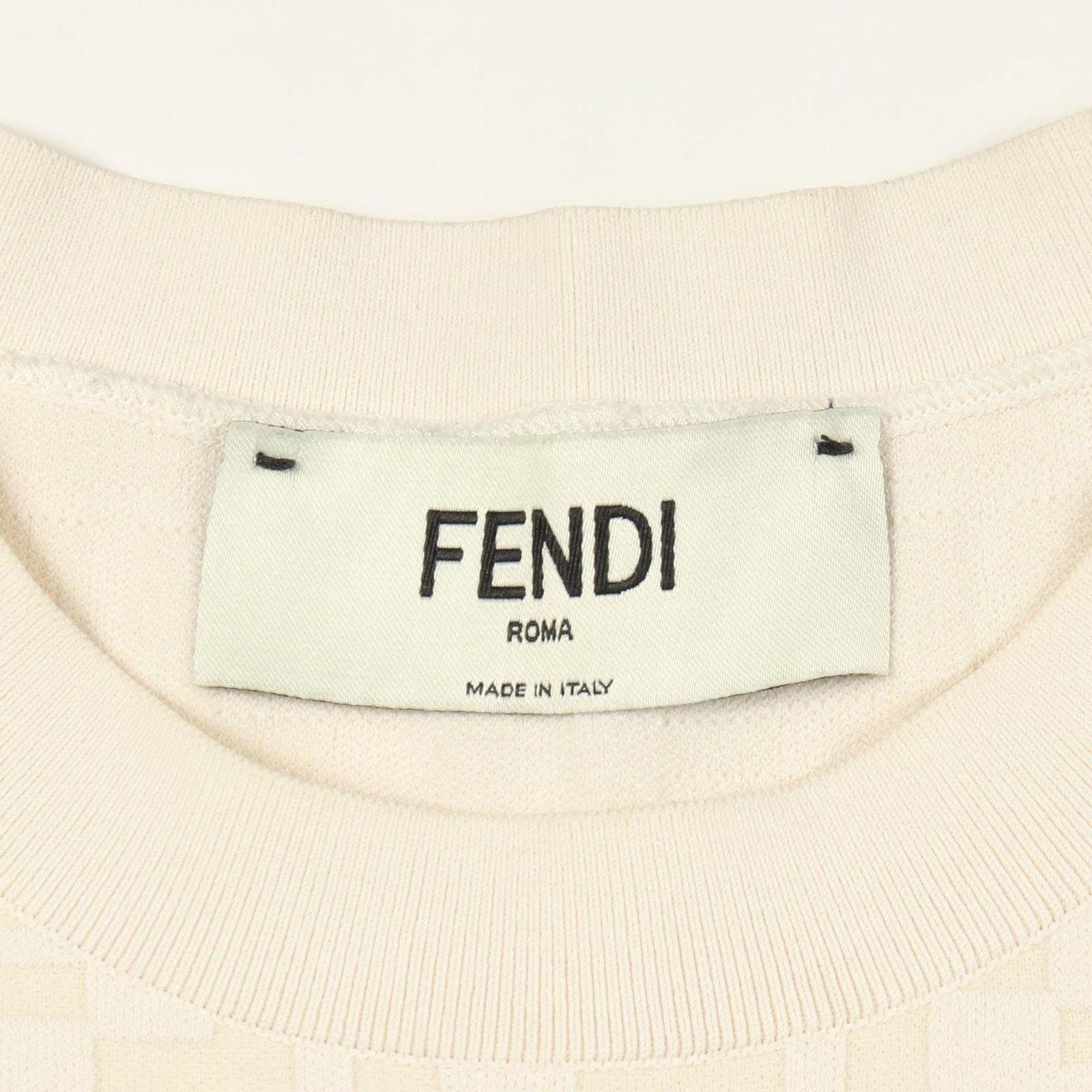 Fendi Knit FF Logo Short Sleeve Polyester Top Sweater — view 3