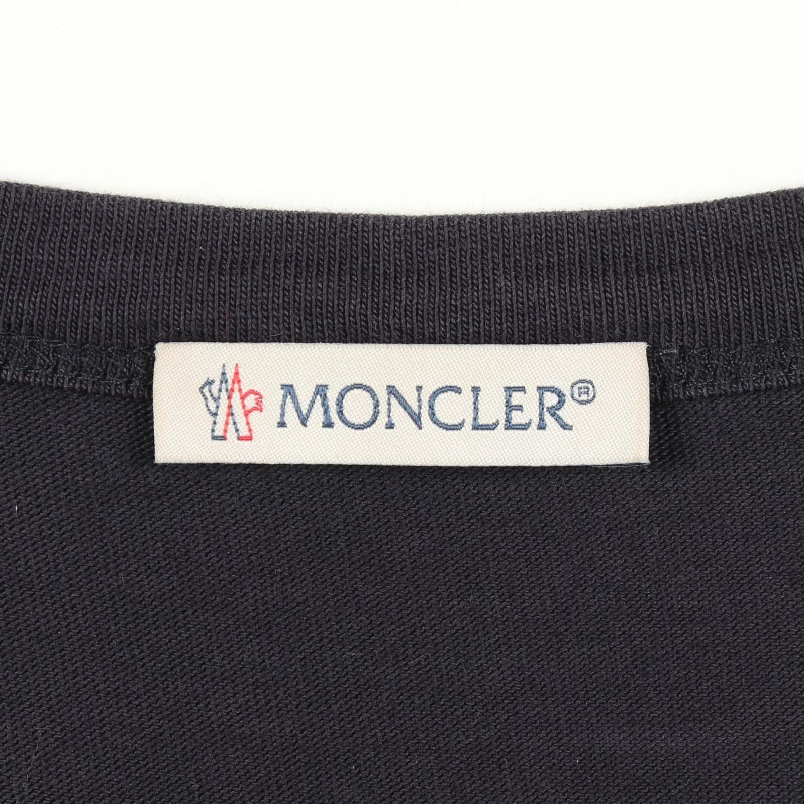 Moncler Short Sleeve T-Shirt Icon Embossed Crew Neck Cotton — view 3