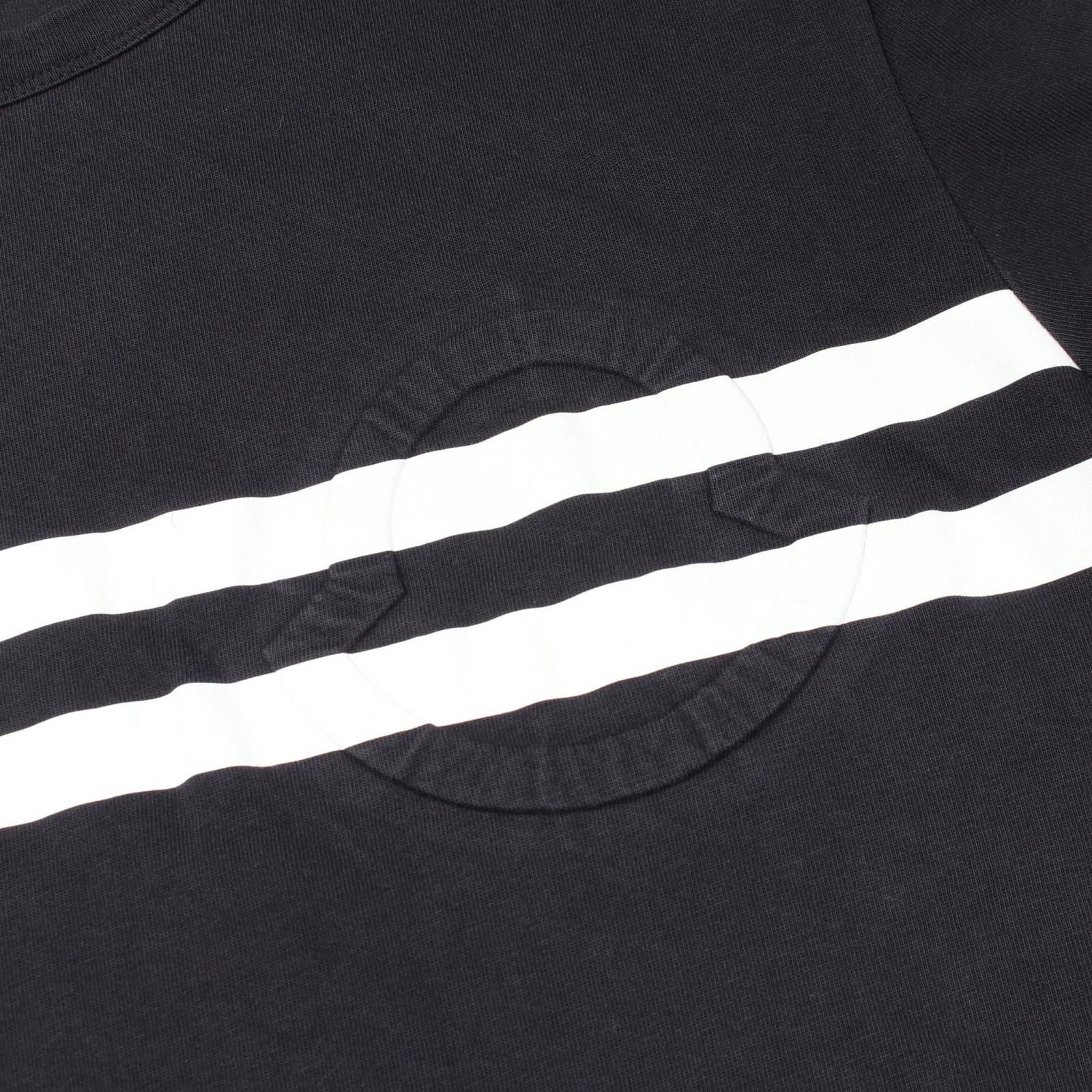 Moncler Short Sleeve T-Shirt Icon Embossed Crew Neck Cotton — view 9