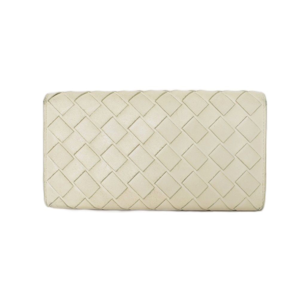 Bottega Veneta Intrecciato Bifold Wallet Leather White — view 2