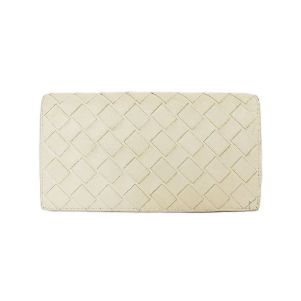Bottega Veneta Intrecciato Bifold Wallet Leather White