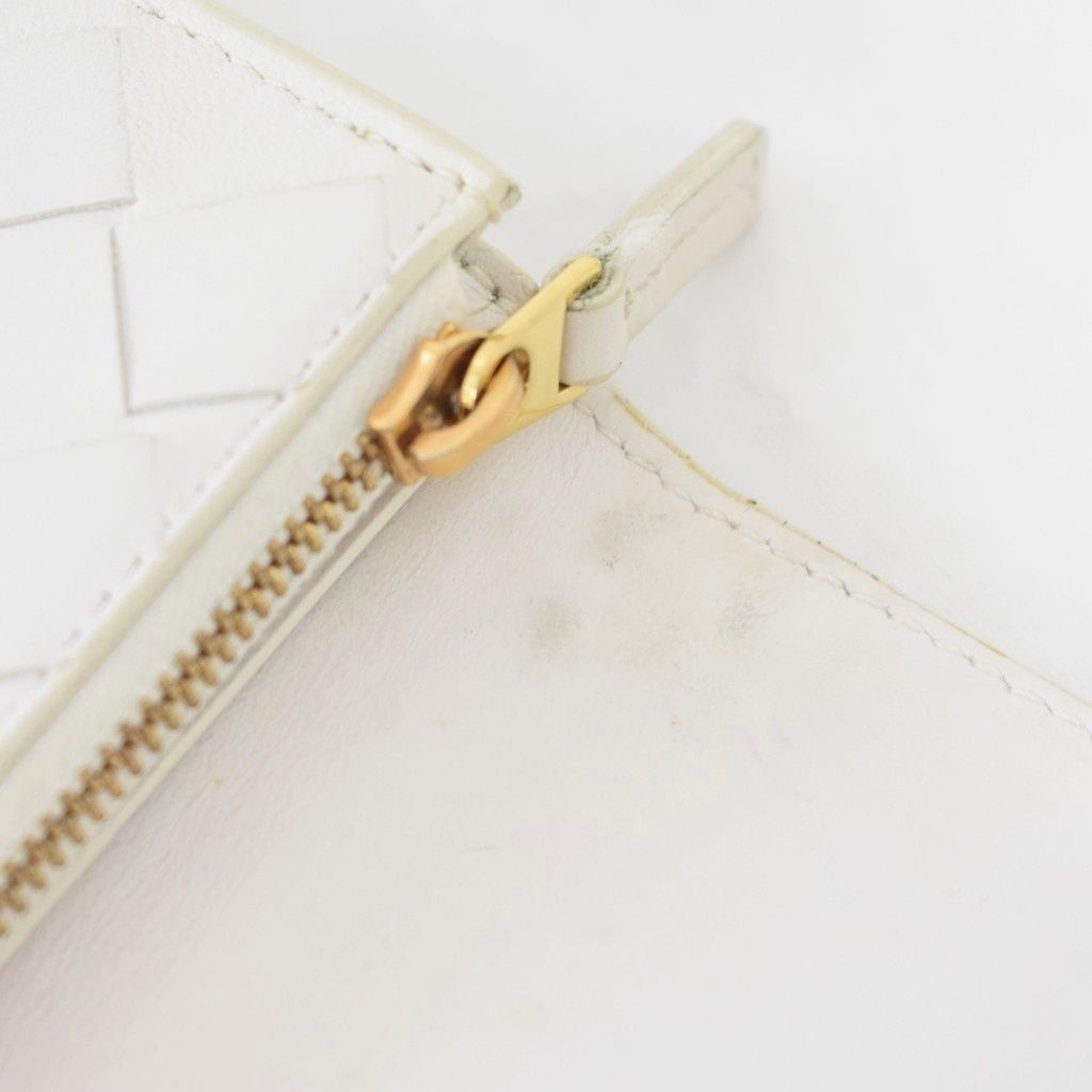 Bottega Veneta Intrecciato Bifold Wallet Leather White — view 8