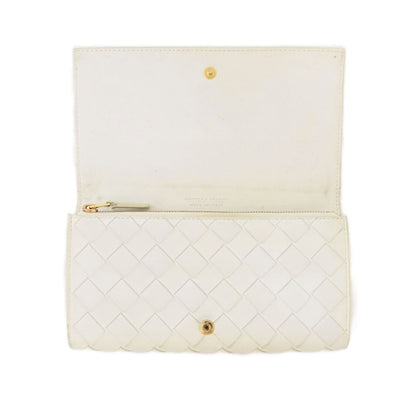 Bottega Veneta Intrecciato Bifold Wallet Leather White — view 4