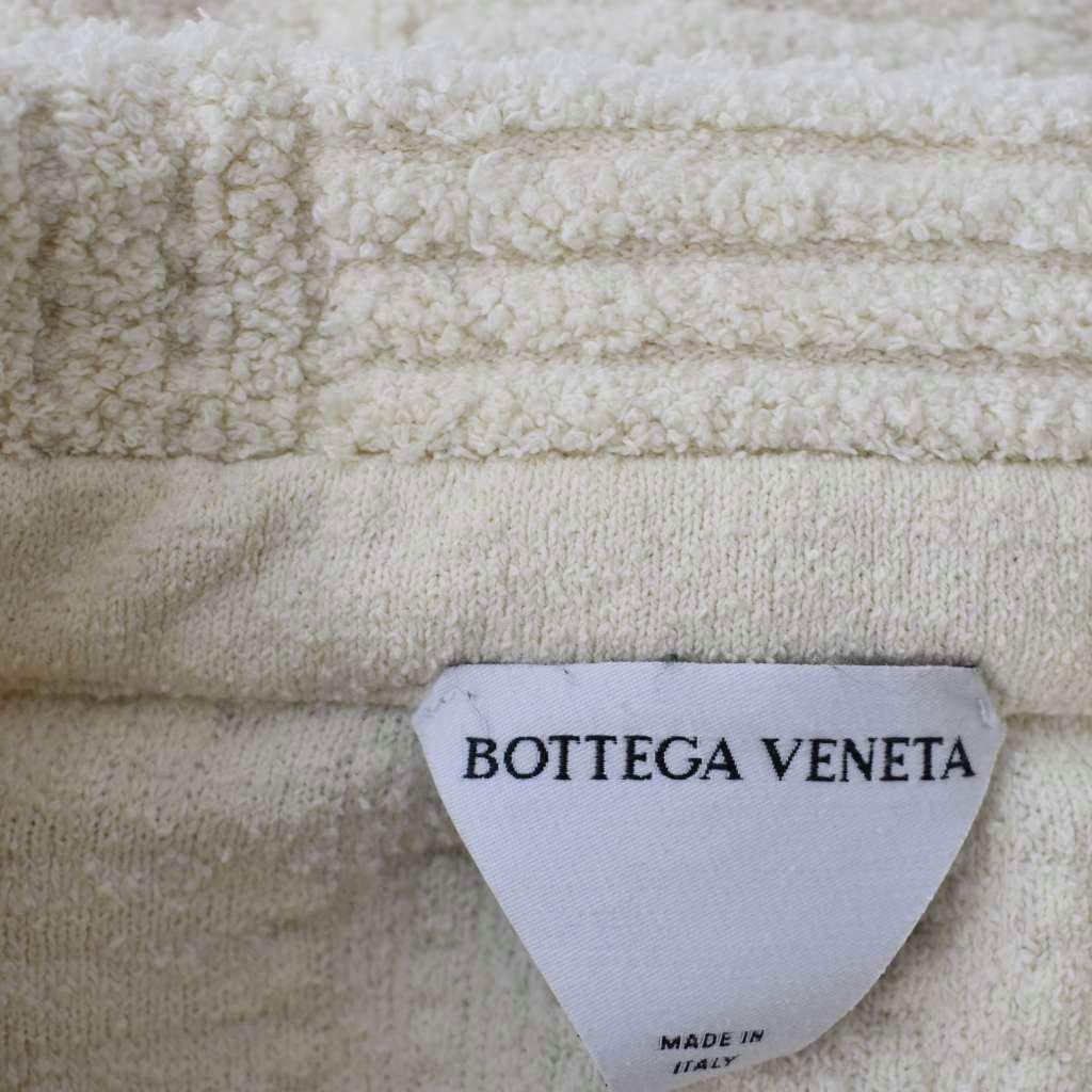 Bottega Veneta French Terry Jacket Shirt Front Button Collar Pile Fabric XS — view 8