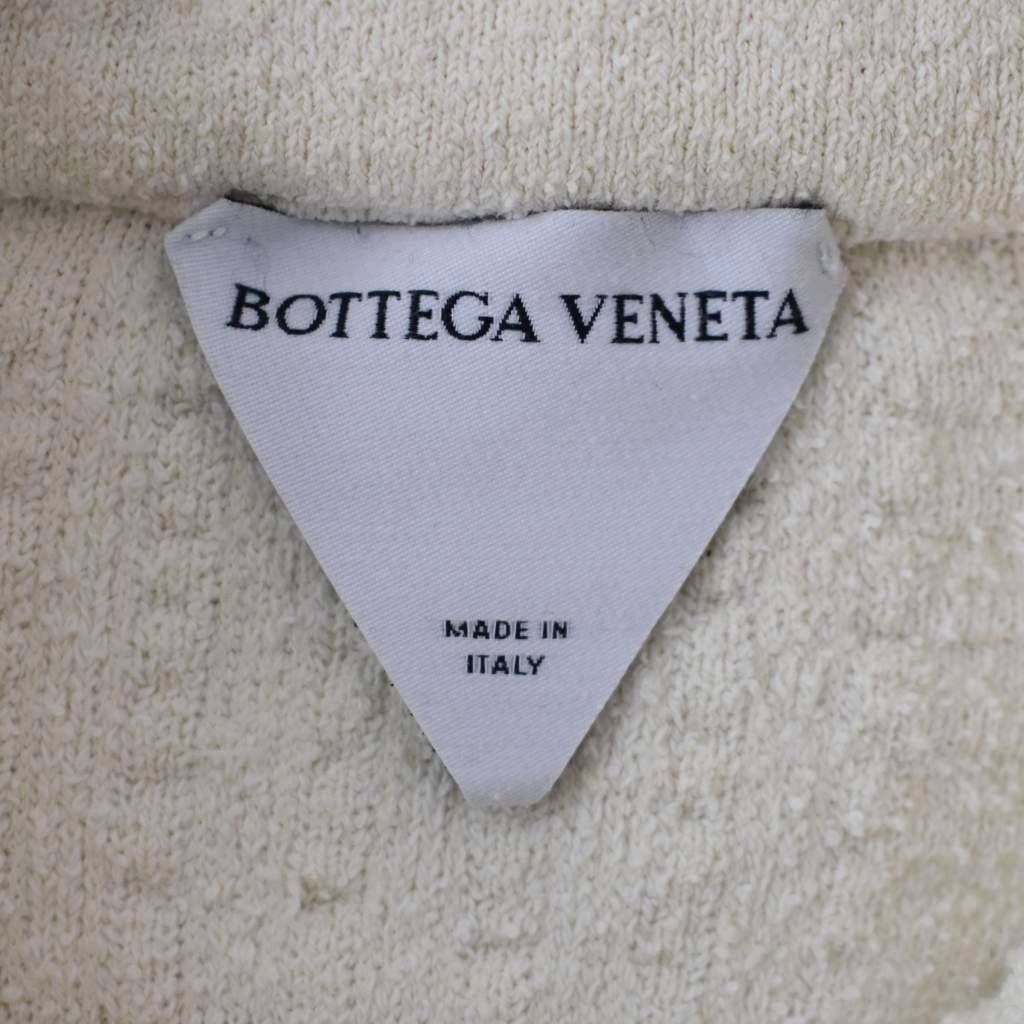 Bottega Veneta French Terry Jacket Shirt Front Button Collar Pile Fabric XS — view 3