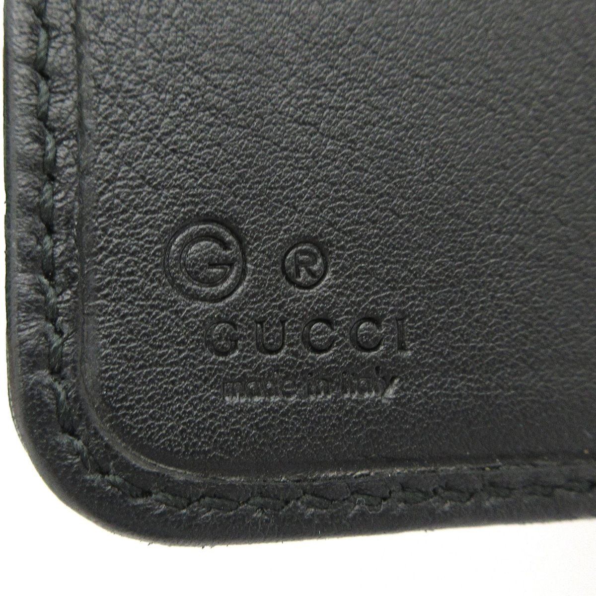 Gucci Wallet Micro Guccissima Black Leather — view 6