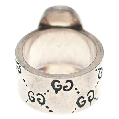 Gucci GG Logo All Over Pattern Ghost Ring Silver — view 2