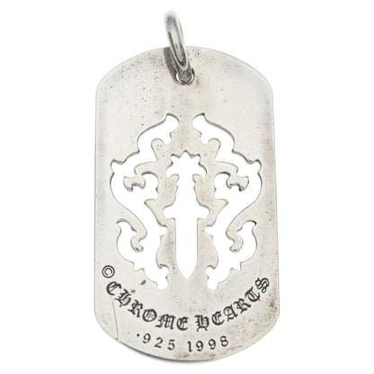Chrome Hearts D Tag Lrg Ltd Large Dog Tag Necklace Top — view 2