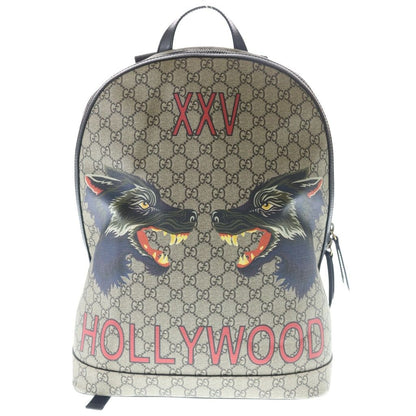 Gucci GG Supreme Wolf Xxv Hollywood Backpack
