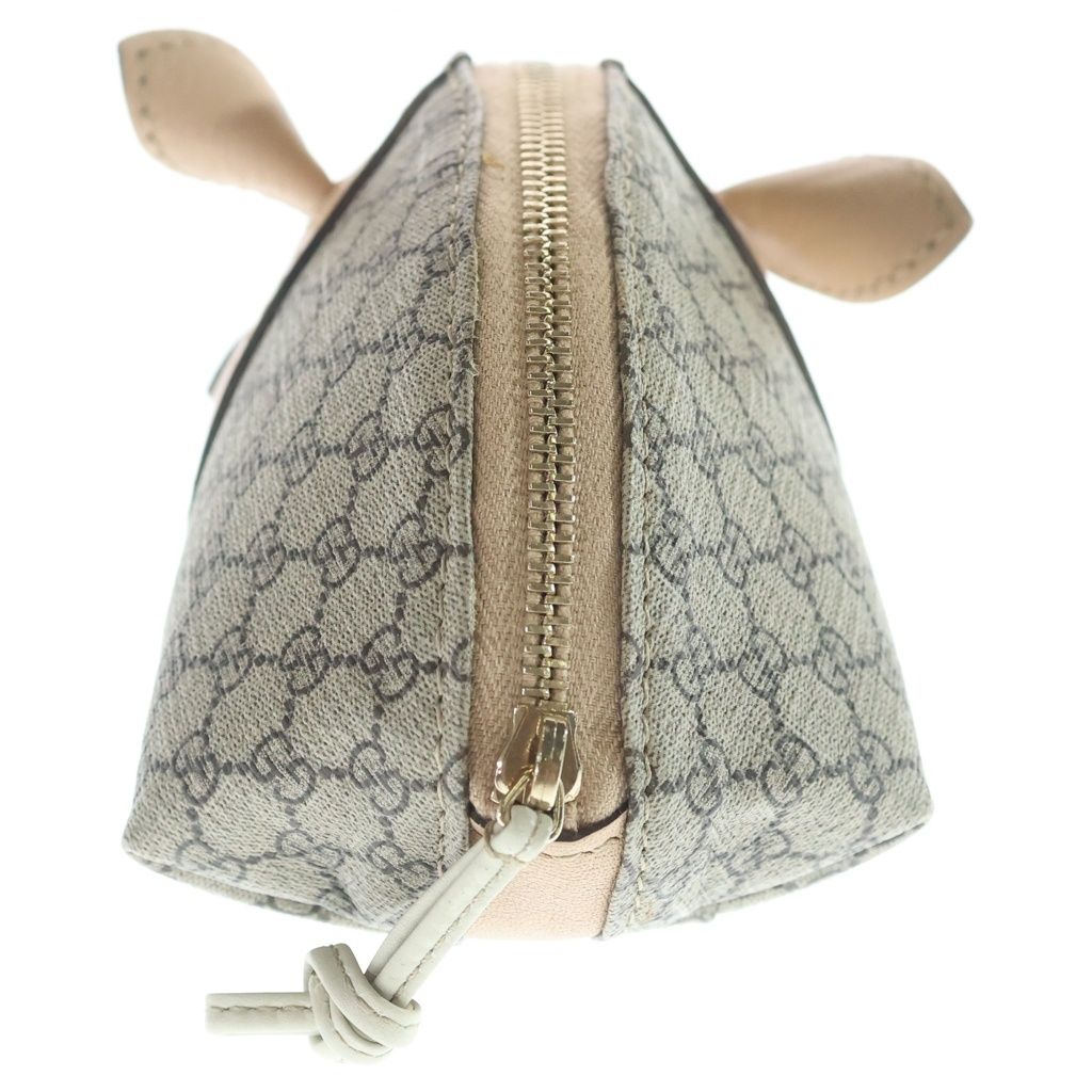 Gucci GG Plus Pig Coin Case Pouch Beige Leather Gold — view 4
