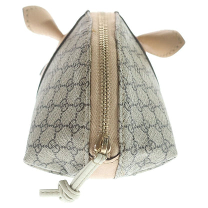 Gucci GG Plus Pig Coin Case Pouch Beige Leather Gold — view 4