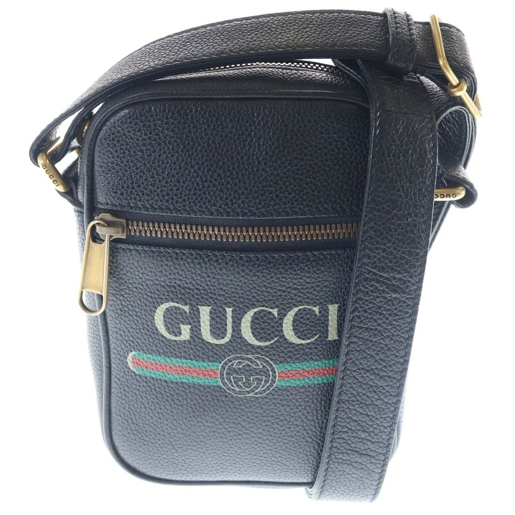 Gucci Sherry Line Mini Shoulder Bag Black Leather Gold