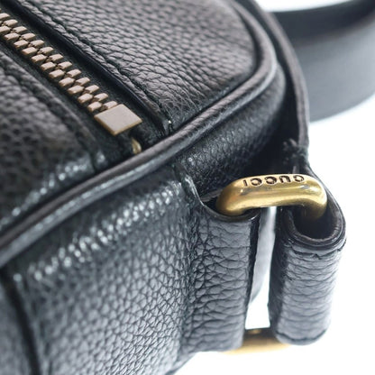 Gucci Sherry Line Mini Shoulder Bag Black Leather Gold — view 5