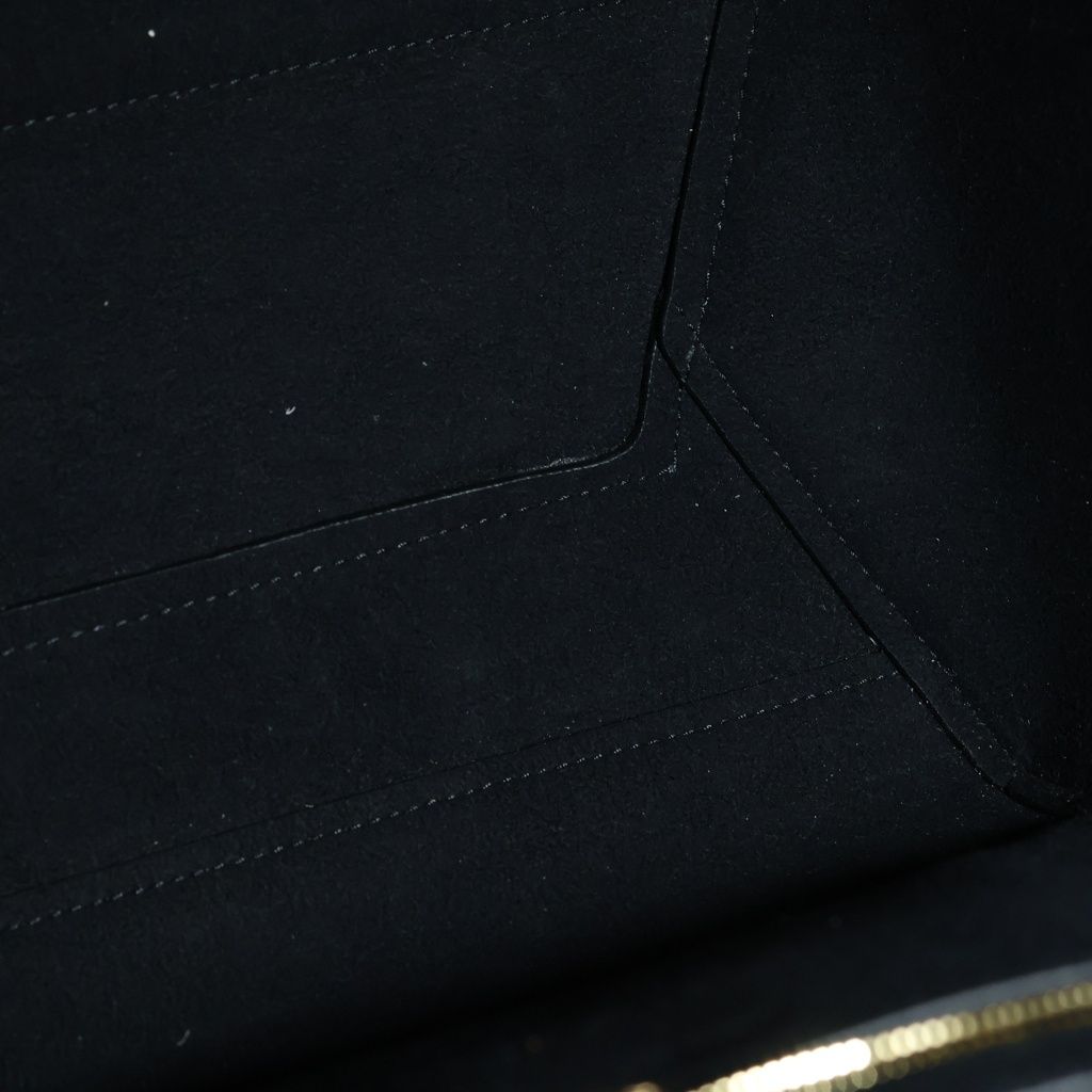 Celine Sangle Bucket Shoulder Bag Black Leather Gold — view 5