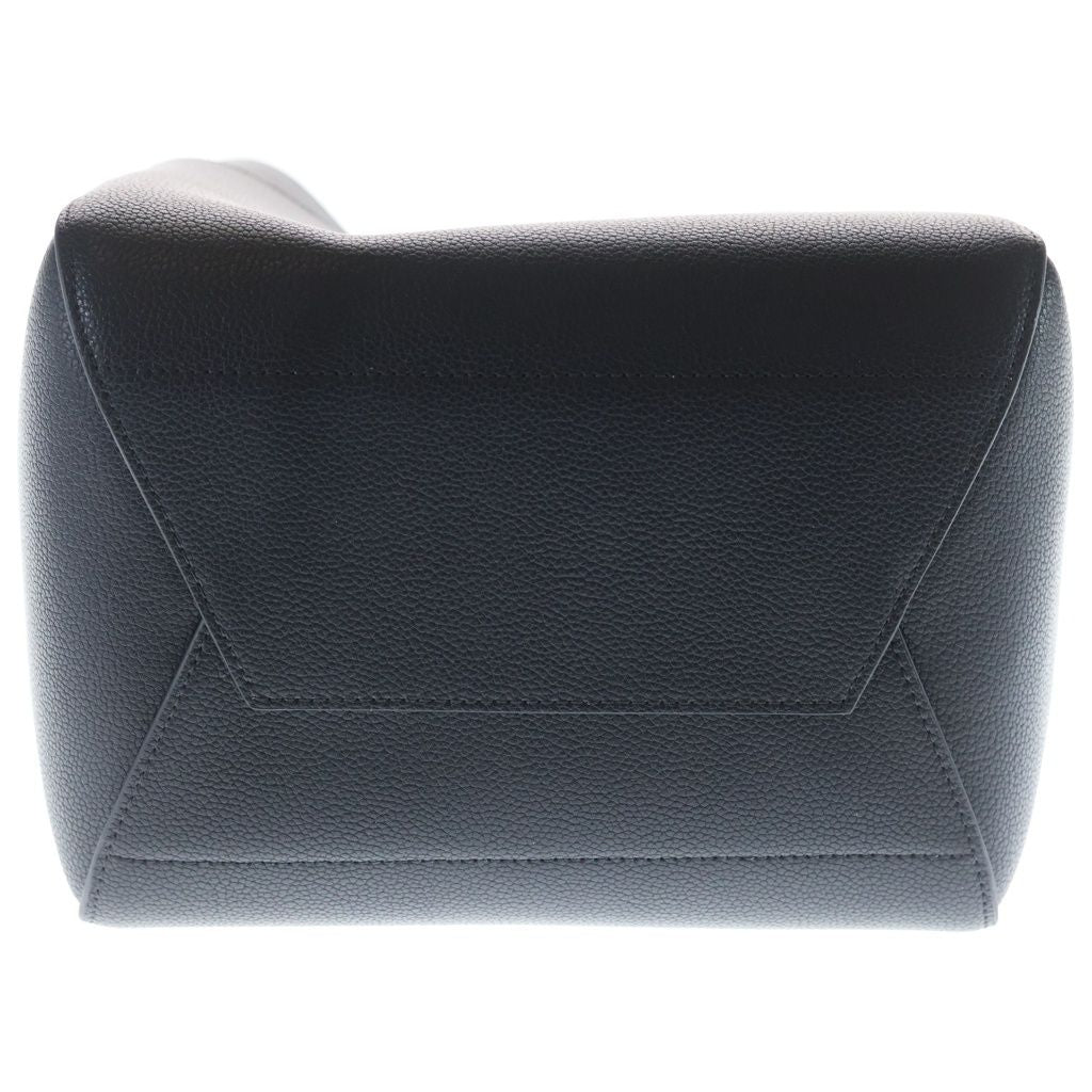 Celine Sangle Bucket Shoulder Bag Black Leather Gold — view 4