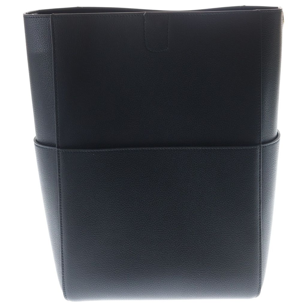 Celine Sangle Bucket Shoulder Bag Black Leather Gold — view 2