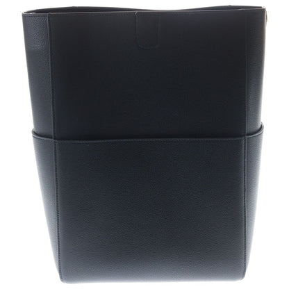 Celine Sangle Bucket Shoulder Bag Black Leather Gold — view 2