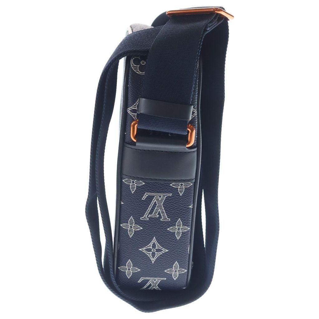 Louis Vuitton Monogram Ink Danube Mini Shoulder Bag Navy Orange — view 3