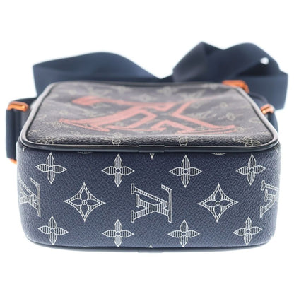 Louis Vuitton Monogram Ink Danube Mini Shoulder Bag Navy Orange — view 4