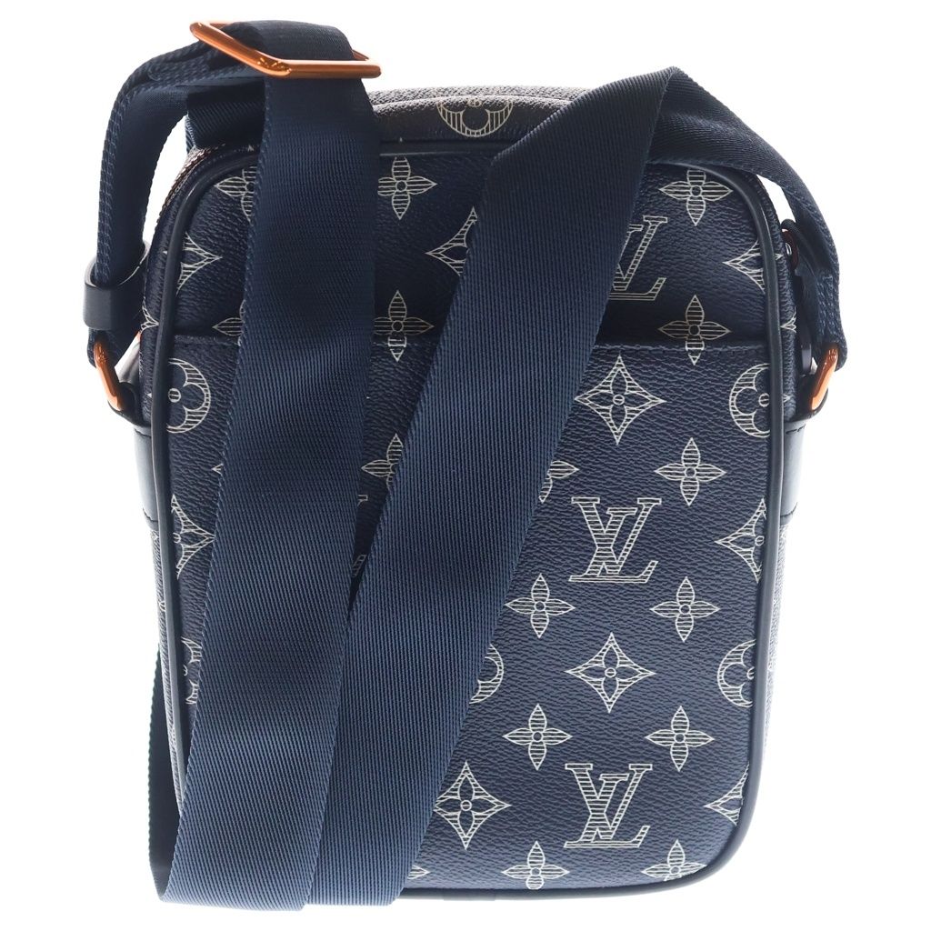Louis Vuitton Monogram Ink Danube Mini Shoulder Bag Navy Orange — view 2