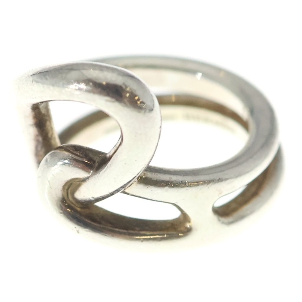 Hermes Chaine D'ancre Punk Ring 51 Silver