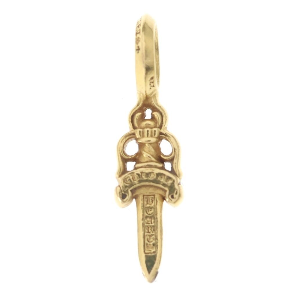 Chrome Hearts 22k Stack Dagger V2 Charm Pendant Top Gold