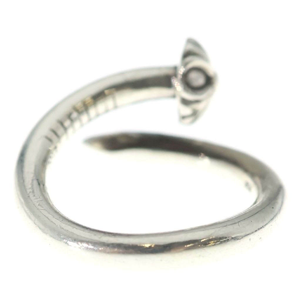 Chrome Hearts Nail Crsball Cross Ball Ring Silver