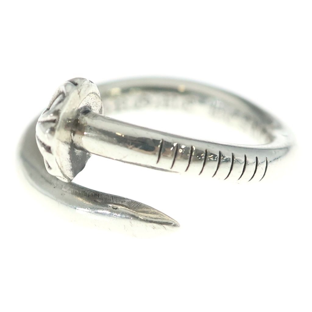Chrome Hearts Nail Crsball Cross Ball Ring Silver