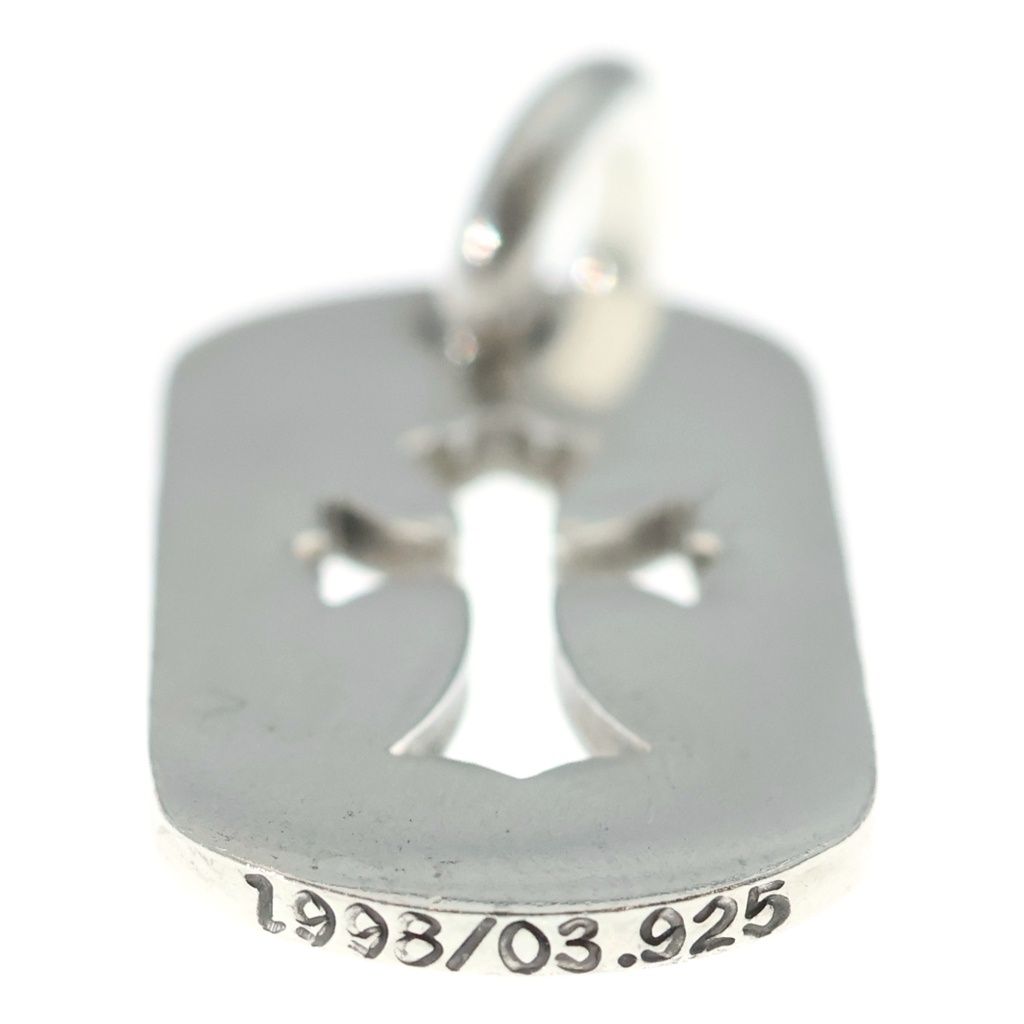 Chrome Hearts D Tag Sml CO Crs Cutout Cross Dog Tag Small Pendant Top Silver — view 5