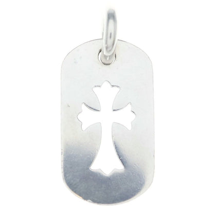 Chrome Hearts D Tag Sml CO Crs Cutout Cross Dog Tag Small Pendant Top Silver — view 2