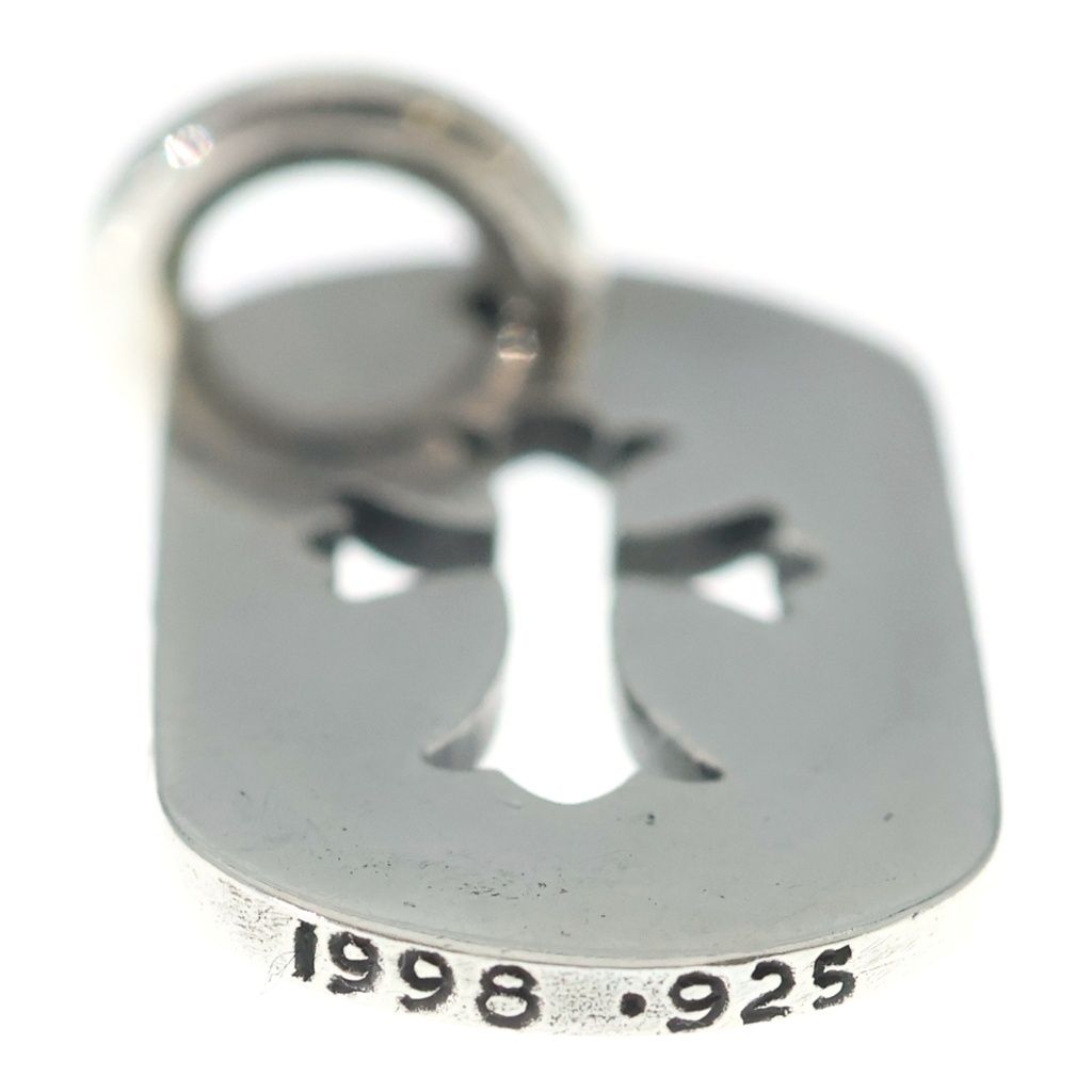Chrome Hearts D Tag Sml CO Crs Cutout Cross Dog Tag Small Pendant Top Silver — view 6