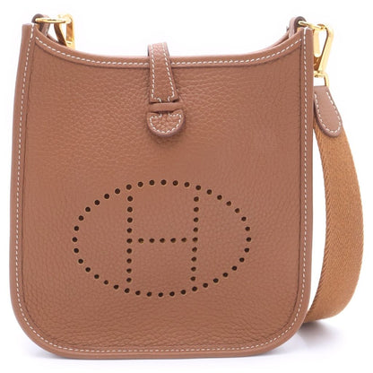 Hermes Evelyne TPM Gold Taurillon Clemence Shoulder Bag