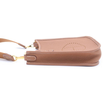 Hermes Evelyne TPM Gold Taurillon Clemence Shoulder Bag — view 3
