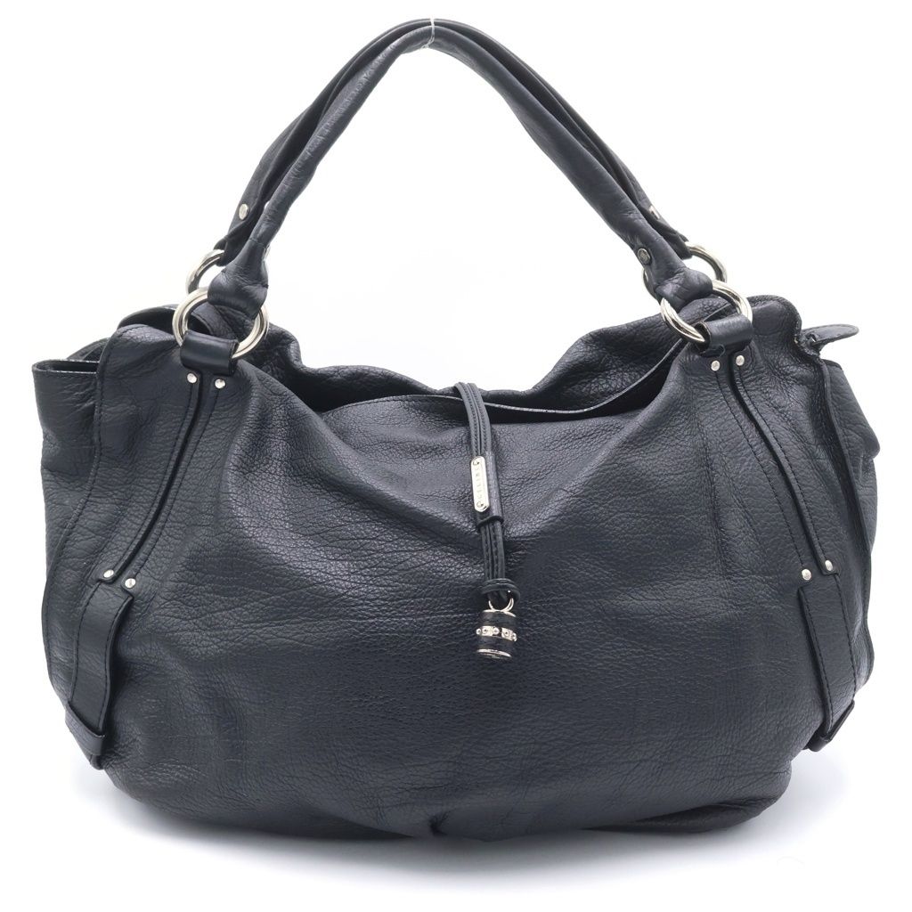 Celine Bittersweet Boston Bag Black Leather Silver