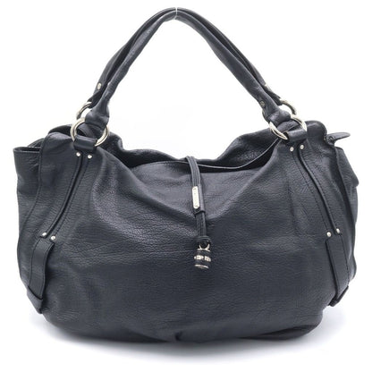 Celine Bittersweet Boston Bag Black Leather Silver
