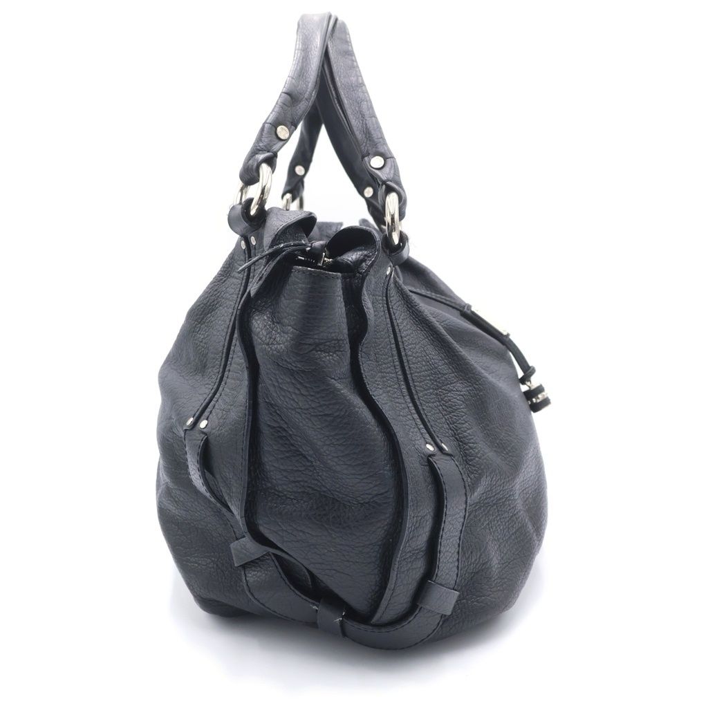 Celine Bittersweet Boston Bag Black Leather Silver — view 3