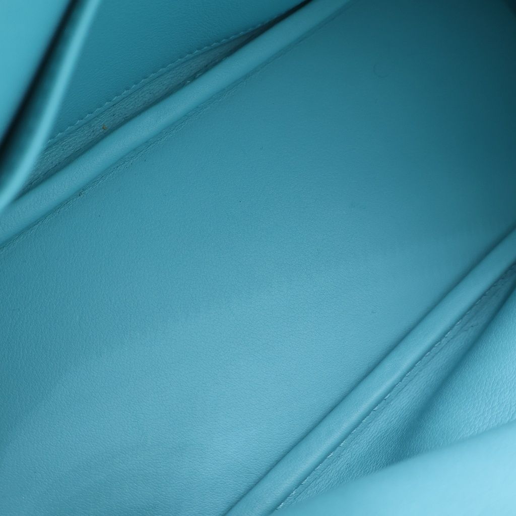 Hermes Bolide 27 Blue Atoll Swift Leather 2-Way Bag Silver — view 4